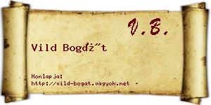 Vild Bogát névjegykártya